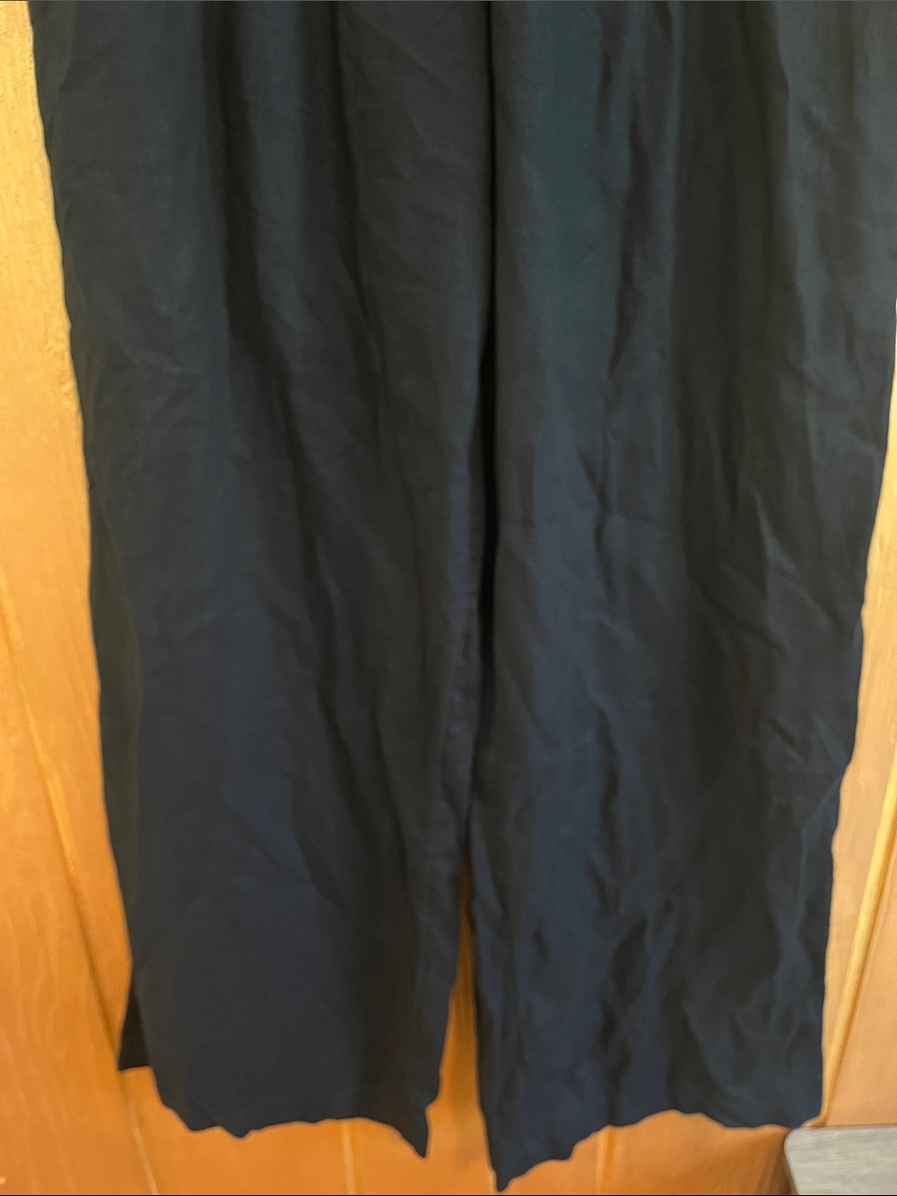 aerie Black Linen Wide-Leg Pants - Picture 5 of 7